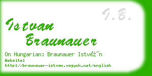 istvan braunauer business card